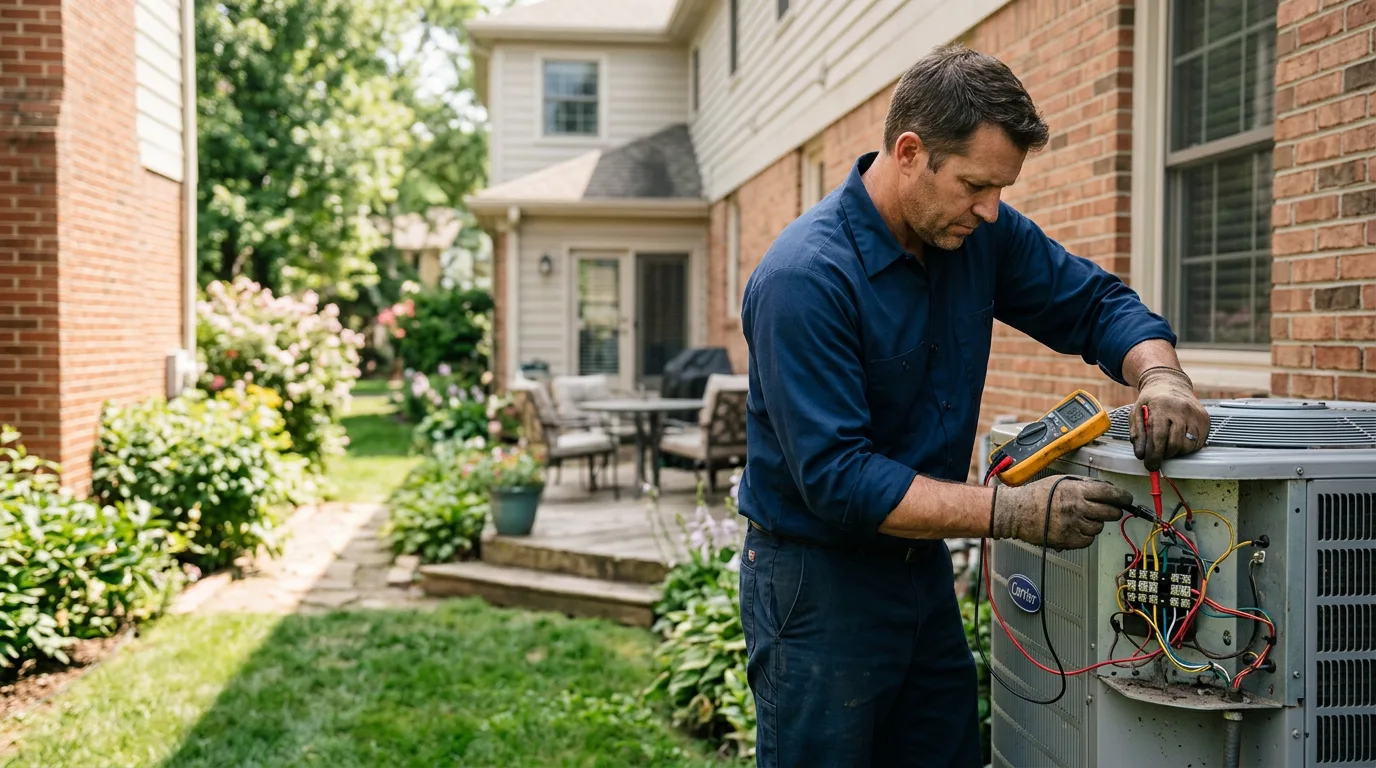 HVAC technician working near West Salem, IL